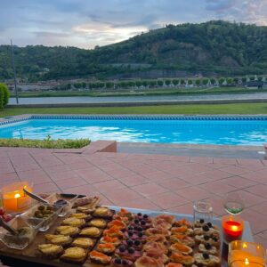 Diner au bord du Rhone