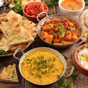 Traditional Indian/South-Asian meal